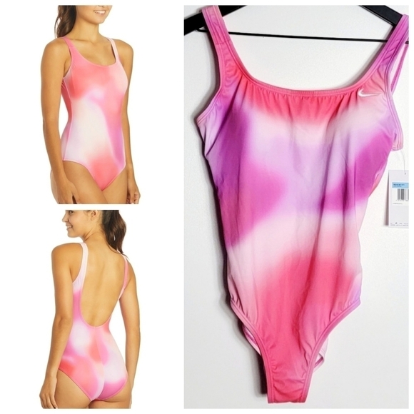 NWT Nike Backless Tie Dye One Piece Women's Swimsuit Size M - Picture 1 of 10